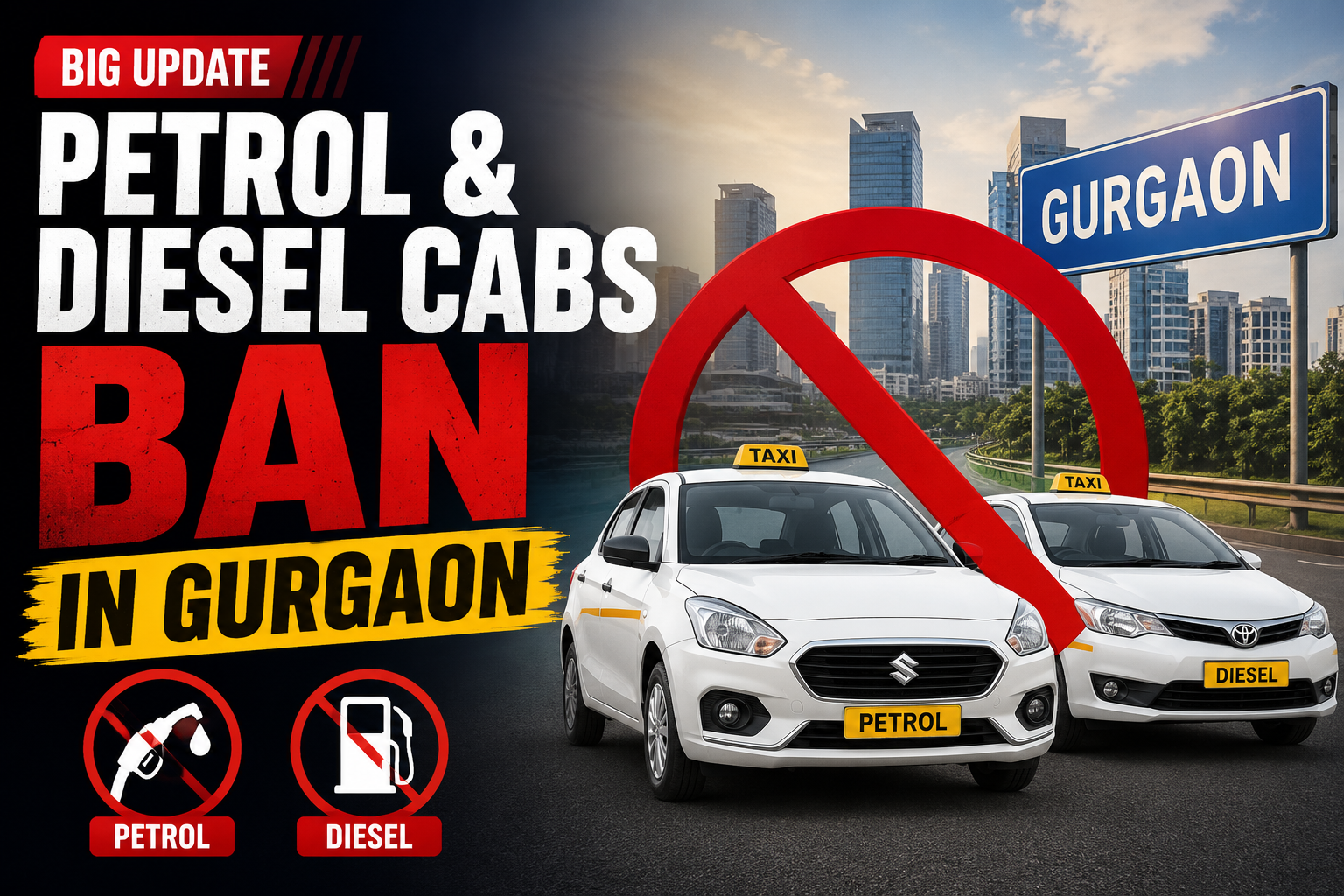 Petrol And Diesel Cabs Ban In Gurgaon
